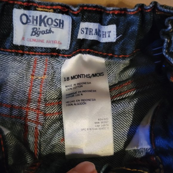 Oshkosh blue denim jeans 18 months size - Picture 5 of 5